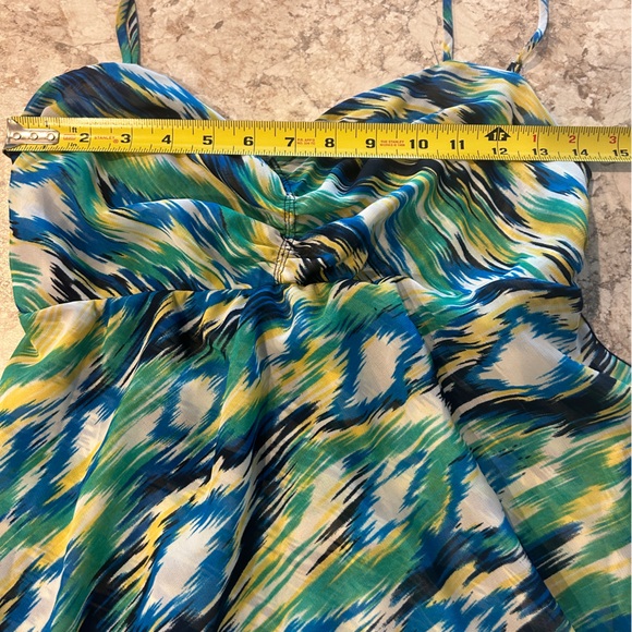 Women’s Apt 9 Dress Medium Blue green Yellow - Picture 6 of 11